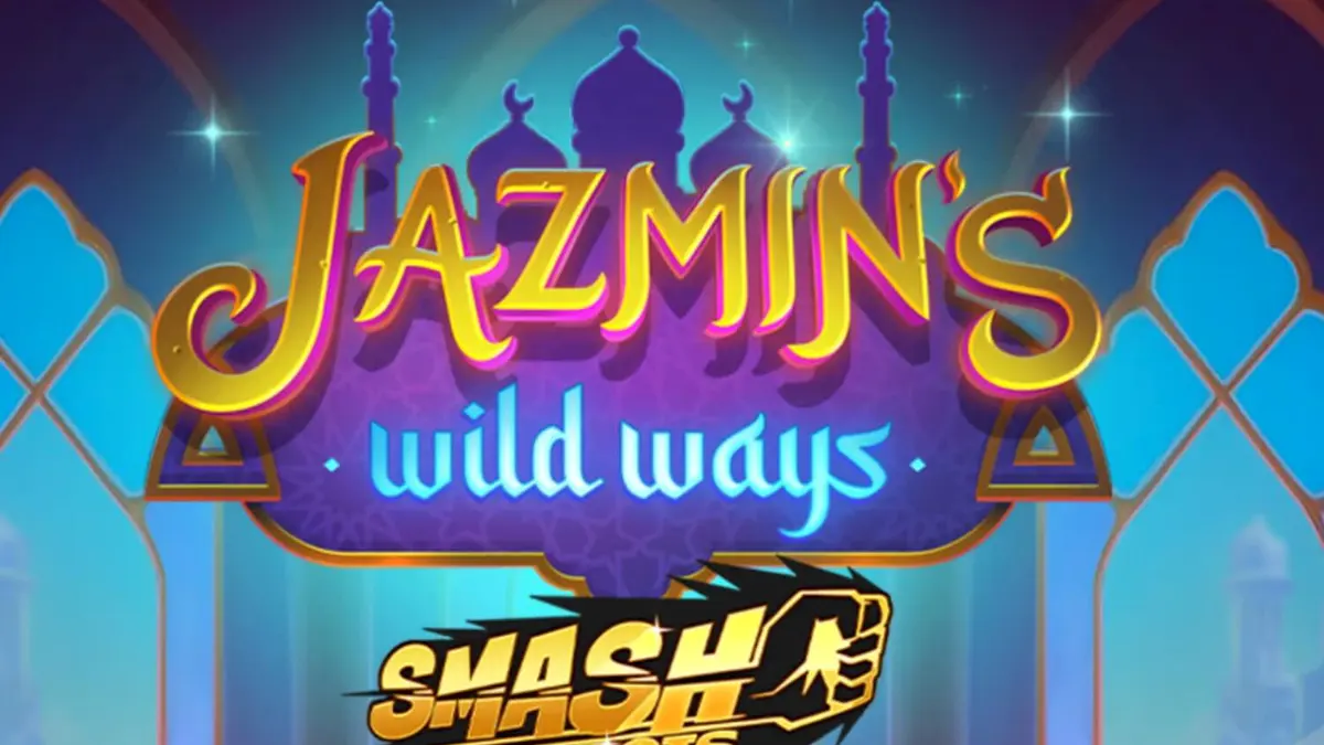 Jazmin’s Wild Ways Smash Pots™ slot game interface with golden Arabian theme